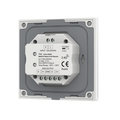 Simple Lighting - RGBW Remote Control - Back of the white finish touch panel with DMX output ports.