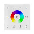 Simple Lighting - RGB+CCT Touch Panel - White finish touch panel with colour wheel, scene, and zone control.