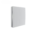 Wireless Kinetic Light Switch - 2 Gang, No Battery No Wiring, Silver (main)
