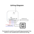 Mini Kinetic Switch Receiver - 1A Dimmable WiFi, Alexa & Google Compatible (wiring diagram)