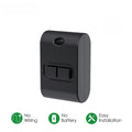 Wireless Kinetic Mini FOB Switch - 2 Gang, No Battery No Wiring, Black (icons with features)