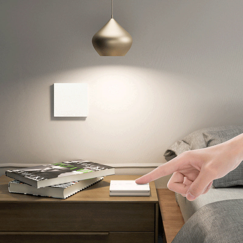 Wireless Kinetic Switch Kit - 1 Gang Switch & 5A Non-Dimmable Receiver (in bedside)