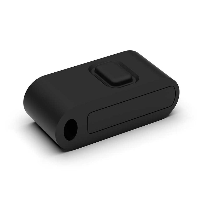 Wireless Kinetic Mini FOB Switch - 1 Gang, No Battery No Wiring, Black (angle 1)