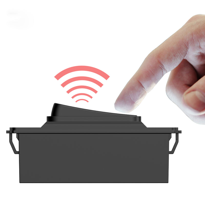 Kinetic Grid Switch - 1 Gang Wireless, Fits MK Grid Plates, black (giving off signals when pressed)