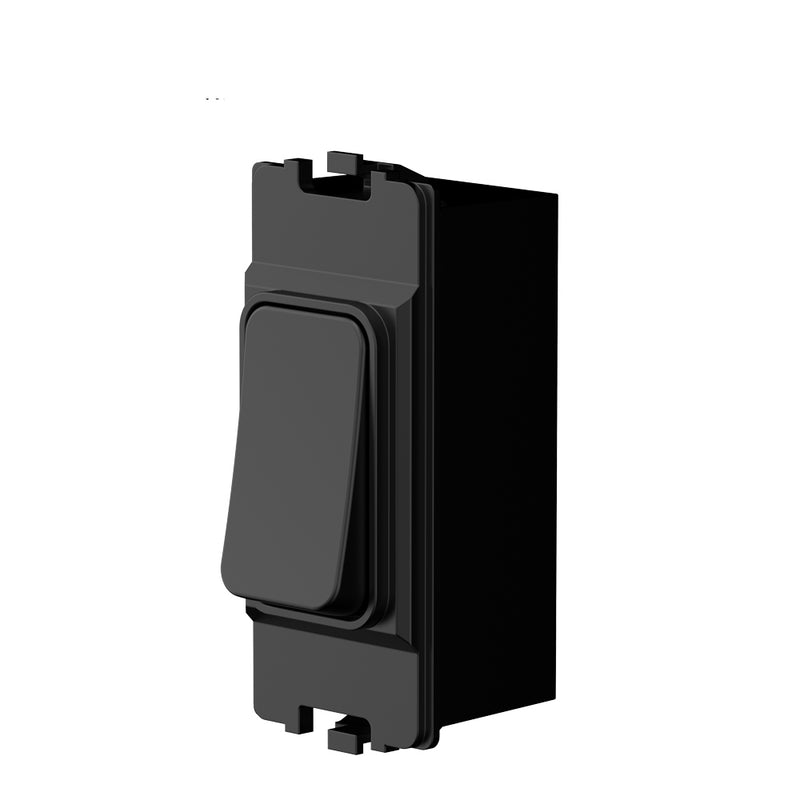 Kinetic Grid Switch - 1 Gang Wireless, Fits MK Grid Plates, black (angle 1)