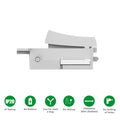 Kinetic Grid Switch - 1 Gang Wireless, Fits Standard Mini Grid Plates, White (with icons showing features)