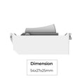 Kinetic Grid Switch - 1 Gang Wireless, Fits BG Grid Plates, White (product dimensions)