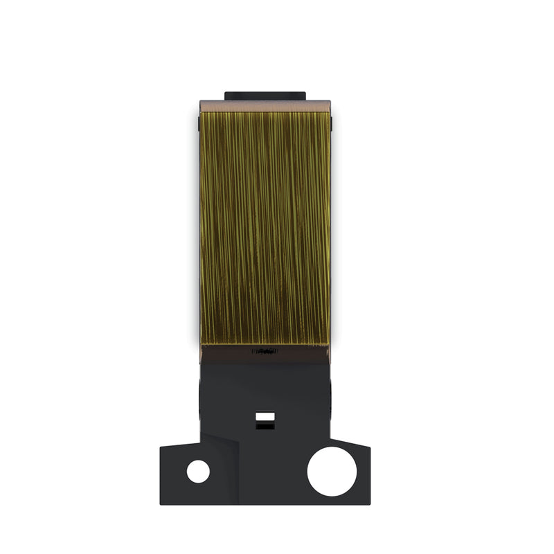 Kinetic Grid Switch - 1 Gang Wireless, Fits Standard Mini Grid Plates, Antique Brass (Angle 2)