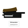 Kinetic Grid Switch - 1 Gang Wireless, Fits Standard Mini Grid Plates, Antique Brass (dimensions)