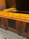 LED Light Sheet in kitchen worktop - close up