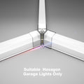 1 x Hexagon LED Light Kit - Cool White, Black Finish With Milky Covers (5 Year Warranty)