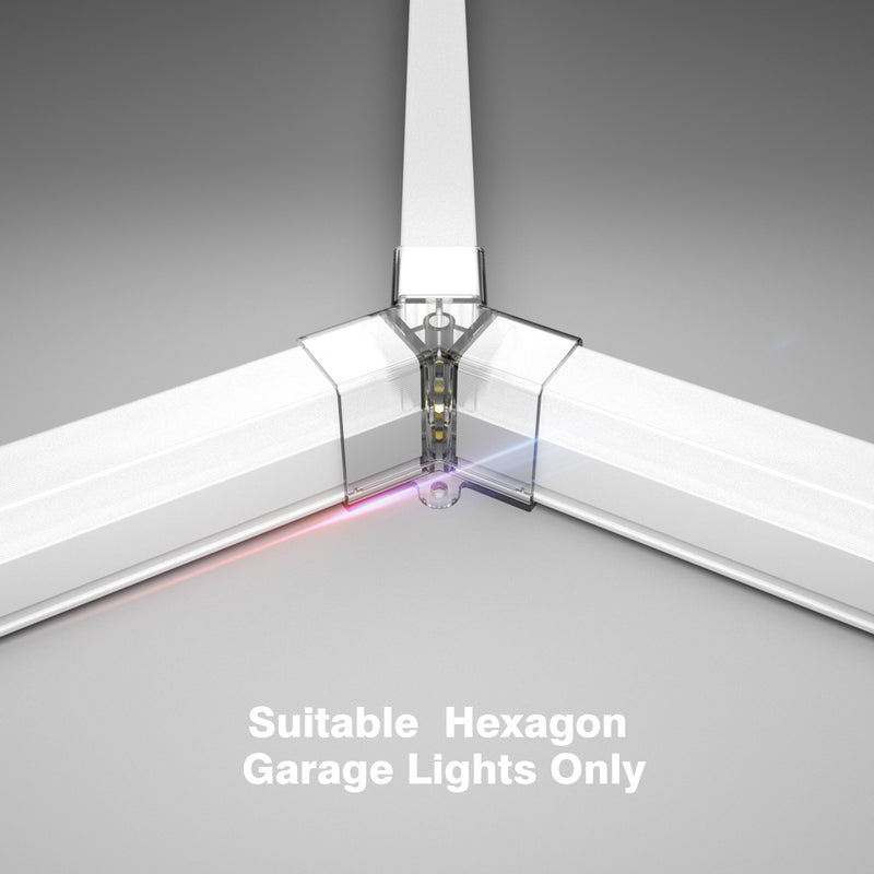 1 x Hexagon LED Light Kit - Cool White, Black Finish With Milky Covers (5 Year Warranty)