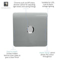 dimmer switch in silver with details