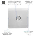 dimmer switch in white with details