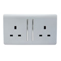 switch socket panel in silver