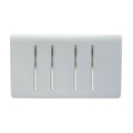 4 gang light switch in silver