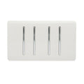 4 gang light switch in white