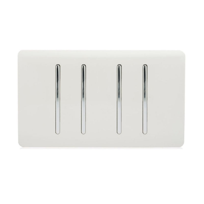 4 gang light switch in white