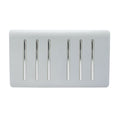 6 gang light switch in silver