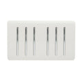 6 gang light switch in white 