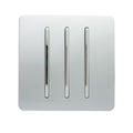 3 gang light switch in silver