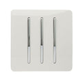 3 gang light switch in white