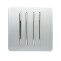 4 gang light switch in silver