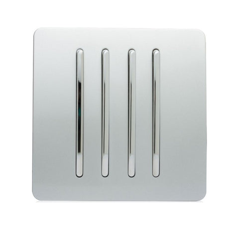 4 gang light switch in silver
