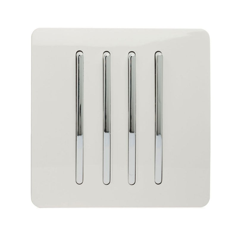 4 gang light switch in white