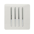 4 gang light switch in white