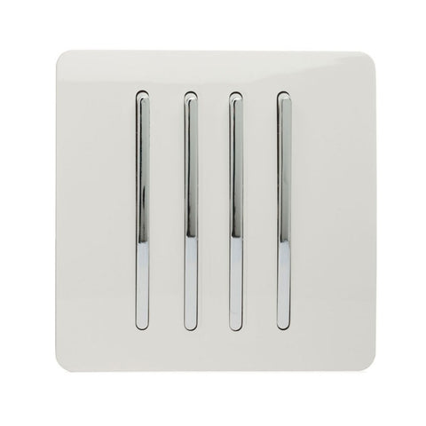 4 gang light switch in white