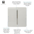 1 gang light switch with details