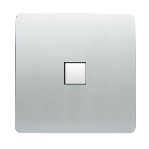 Telephone socket in silver