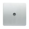 single TV socket in silver