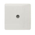 single tv socket in white