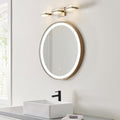 Rose gold LED bathroom mirror