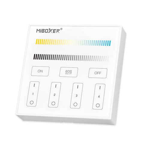Wall Mounted Colour Adjustable, 4 Zone, Battery Powered, White Finish