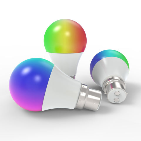 pack of 3 smart B22 RGB LED bulbs
