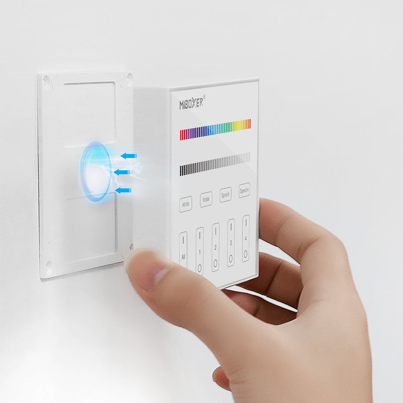 Wall Mounted RGB / RGBW, 4 Zone, Battery Powered