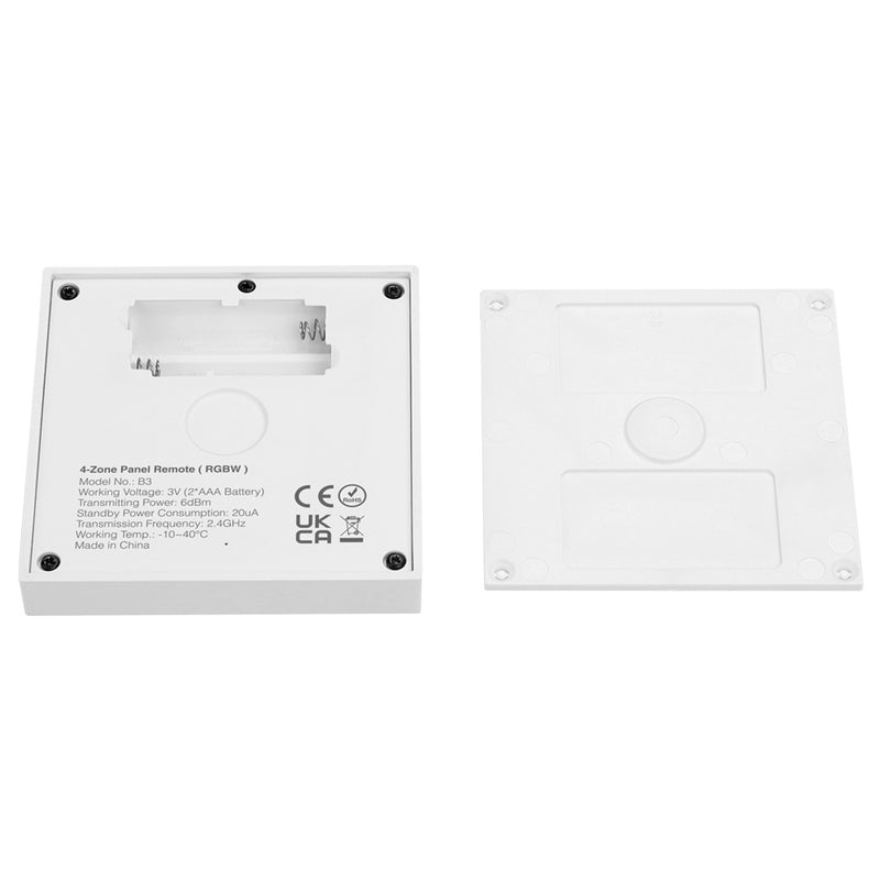 Wall Mounted RGB / RGBW, 4 Zone, Battery Powered