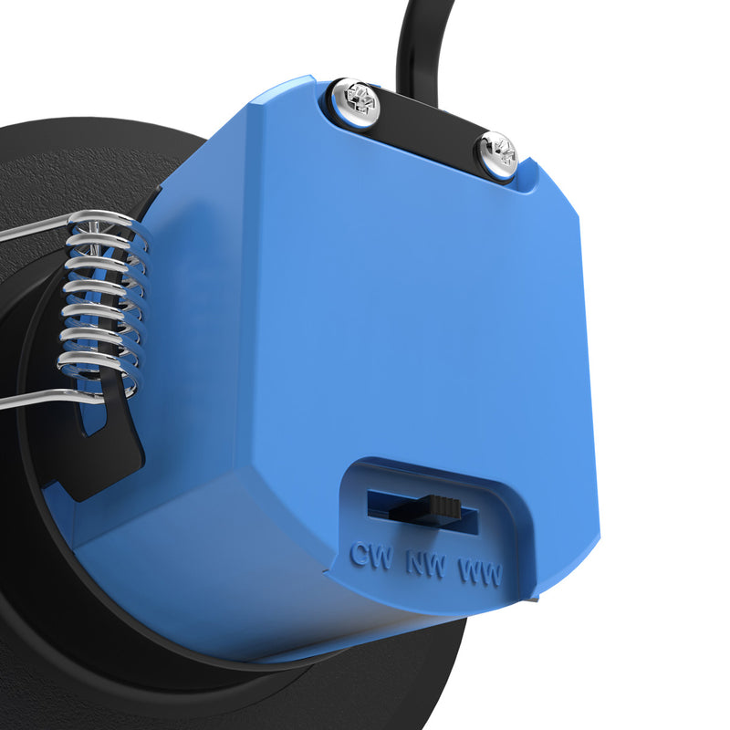 back of a 6w Matt Black LED Downlight