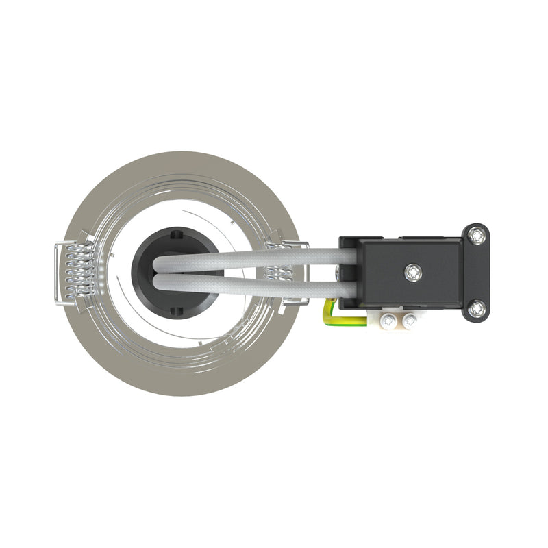 back view of a chrome downlight