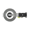 back view of a polished chrome downlight