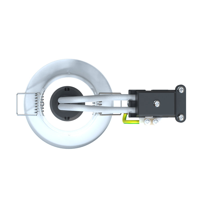 back view of a white downlight