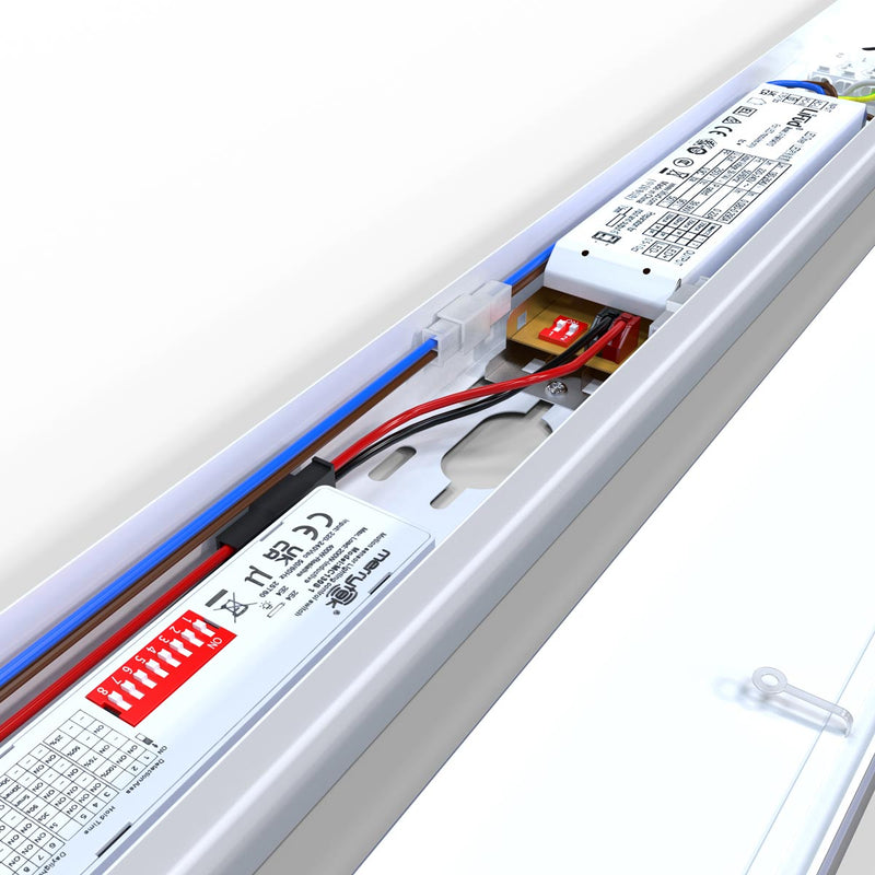 inside a 40w CCT LED batten with microwave sensor, 120cm