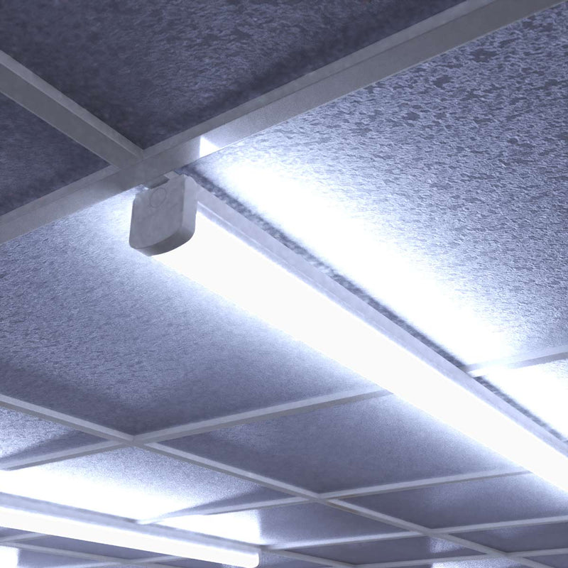 Full shot of a mounted 60w LED battens (150cm) with cool white light