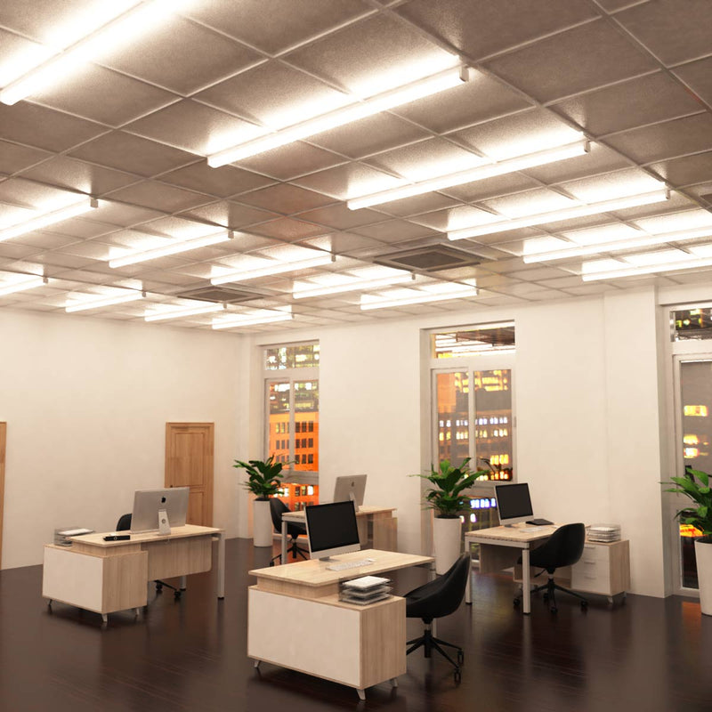 office that has LED battens with natural white light