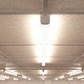 mid-shot of a mounted 60w LED batten with natural white light