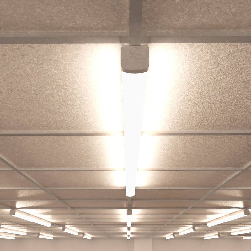 mid-shot of a mounted 60w LED batten with natural white light