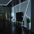 2m, LED Profile, Black Slimline With Diffuser, Incl End Caps and Brackets